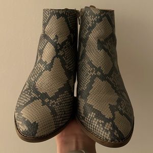 Lucky Brand snake boots.
